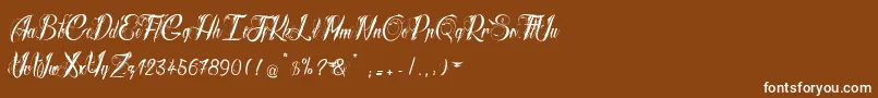 フォントRadicalBeat2 – 茶色の背景に白い文字