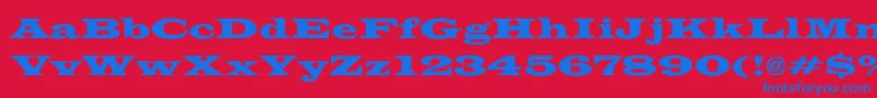 ThespianWide Font – Blue Fonts on Red Background