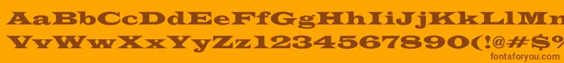More about ThespianWide Font ThespianWide Font – Brown Fonts on Orange Background