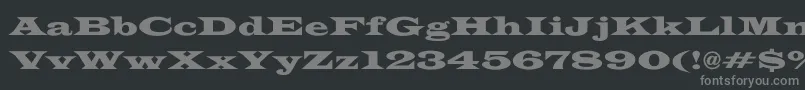 ThespianWide-fontti – harmaat kirjasimet mustalla taustalla