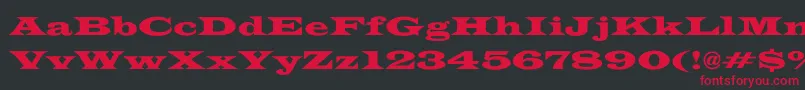 ThespianWide Font – Red Fonts on Black Background