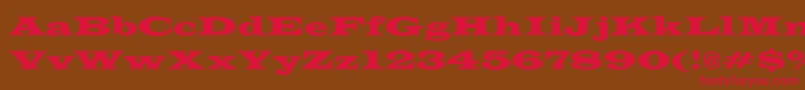 ThespianWide Font – Red Fonts on Brown Background