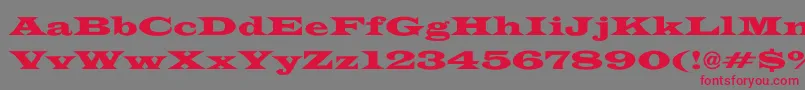 ThespianWide Font – Red Fonts on Gray Background
