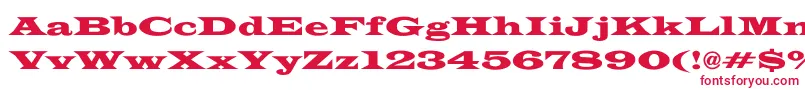 ThespianWide Font – Red Fonts on White Background