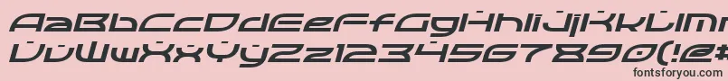 Fonte OpticItalic – fontes pretas em um fundo rosa