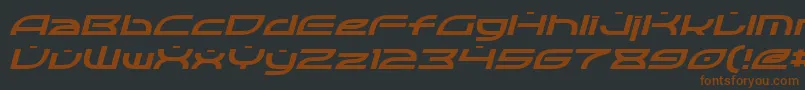 OpticItalic-fontti – ruskeat fontit mustalla taustalla