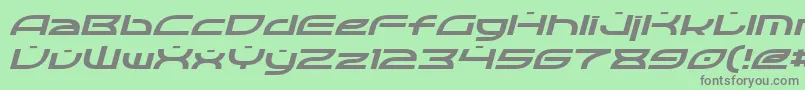 OpticItalic Font – Gray Fonts on Green Background