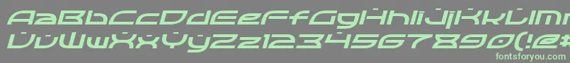 OpticItalic-fontti – vihreät fontit harmaalla taustalla