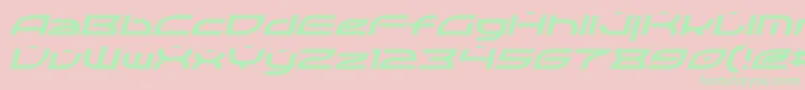 Fonte OpticItalic – fontes verdes em um fundo rosa