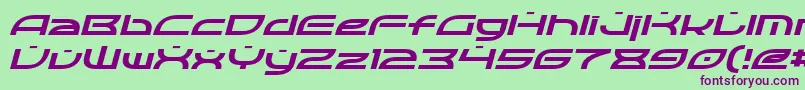 OpticItalic-fontti – violetit fontit vihreällä taustalla