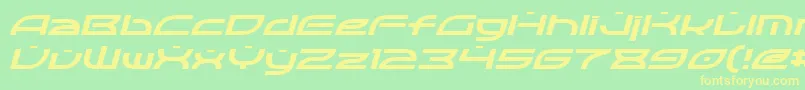 OpticItalic Font – Yellow Fonts on Green Background