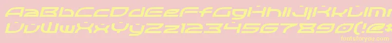 OpticItalic Font – Yellow Fonts on Pink Background