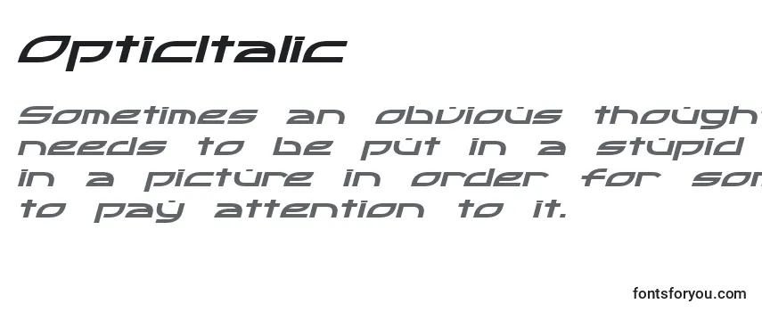 Обзор шрифта OpticItalic