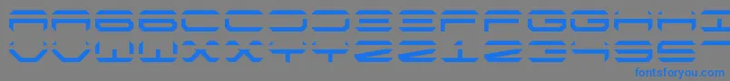 フォントTorweltenmono – 灰色の背景に青い文字