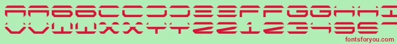 フォントTorweltenmono – 赤い文字の緑の背景