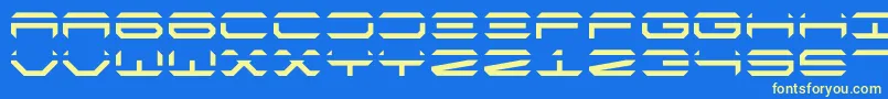 Torweltenmono Font – Yellow Fonts on Blue Background