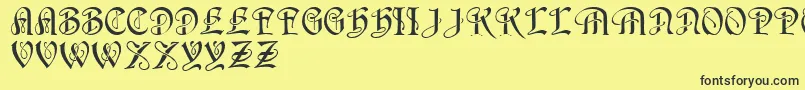 HorstRegular Font – Black Fonts on Yellow Background