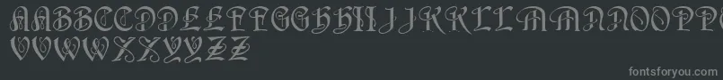 フォントHorstRegular – 黒い背景に灰色の文字