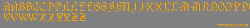 HorstRegular Font – Orange Fonts on Gray Background