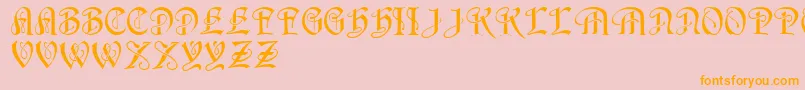 HorstRegular Font – Orange Fonts on Pink Background