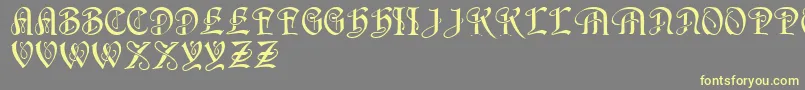 HorstRegular-Schriftart – Gelbe Schriften auf grauem Hintergrund