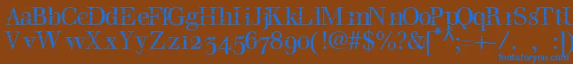 Bombu Font – Blue Fonts on Brown Background