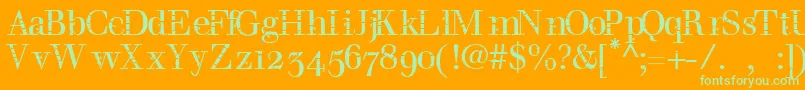 Bombu Font – Green Fonts on Orange Background