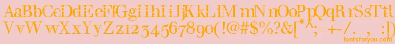 Bombu Font – Orange Fonts on Pink Background