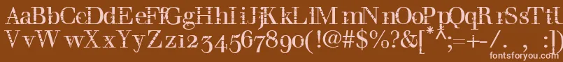Bombu Font – Pink Fonts on Brown Background