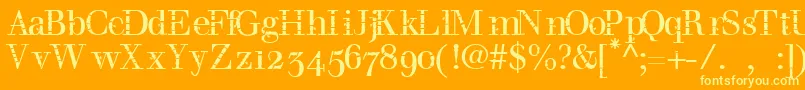 Bombu Font – Yellow Fonts on Orange Background