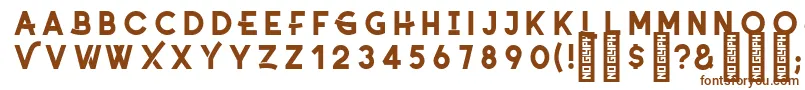 Шрифт CoyoteSemibolddemo – коричневые шрифты на белом фоне