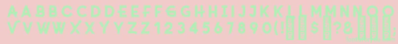 CoyoteSemibolddemo Font – Green Fonts on Pink Background