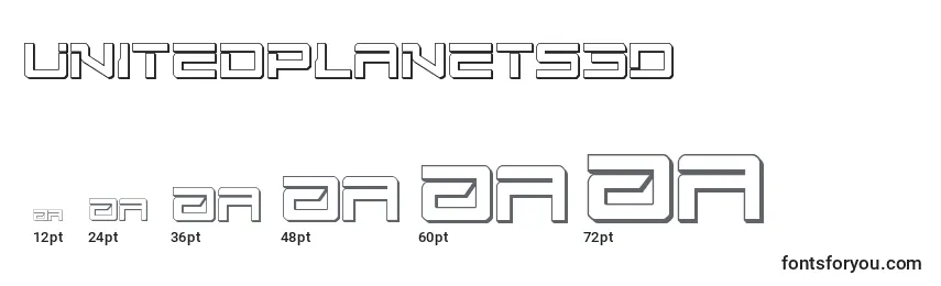 Размеры шрифта Unitedplanets3D