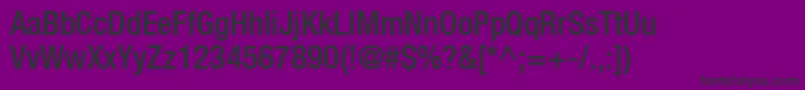 Heaveneticacond6Medsh-Schriftart – Schwarze Schriften auf violettem Hintergrund