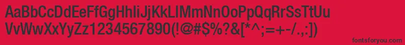 Heaveneticacond6Medsh Font – Black Fonts on Red Background