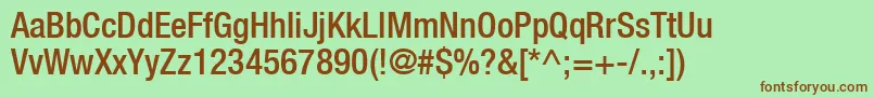 Heaveneticacond6Medsh Font – Brown Fonts on Green Background