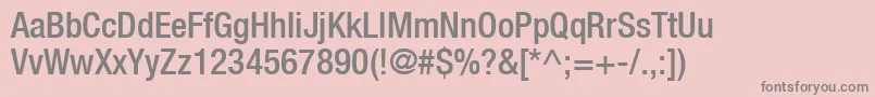 Шрифт Heaveneticacond6Medsh – серые шрифты на розовом фоне