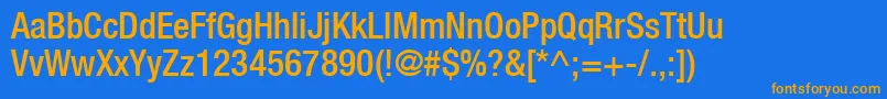 Heaveneticacond6Medsh Font – Orange Fonts on Blue Background