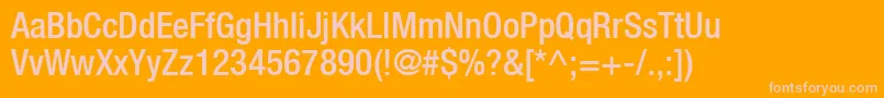 Heaveneticacond6Medsh-Schriftart – Rosa Schriften auf orangefarbenem Hintergrund