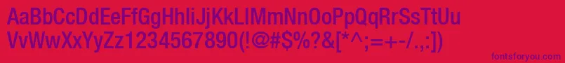 Heaveneticacond6Medsh Font – Purple Fonts on Red Background