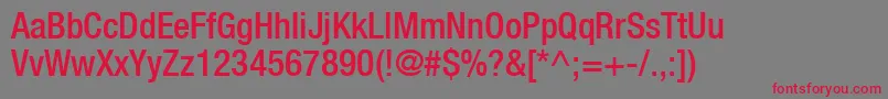 Heaveneticacond6Medsh Font – Red Fonts on Gray Background
