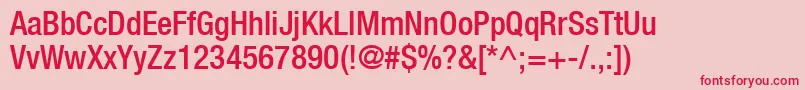 Heaveneticacond6Medsh Font – Red Fonts on Pink Background