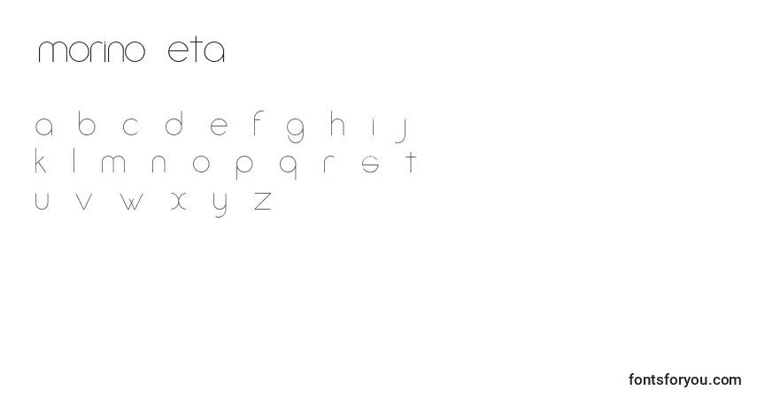 Schriftart AmorinoBeta – Alphabet, Zahlen, spezielle Symbole