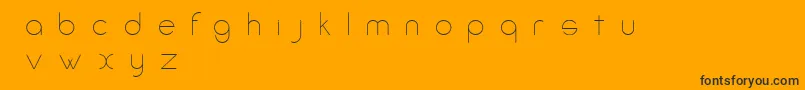 AmorinoBeta-Schriftart – Schwarze Schriften auf orangefarbenem Hintergrund