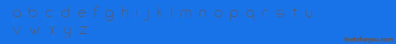 Fonte AmorinoBeta – fontes marrons em um fundo azul