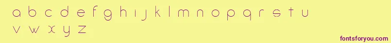AmorinoBeta Font – Purple Fonts on Yellow Background