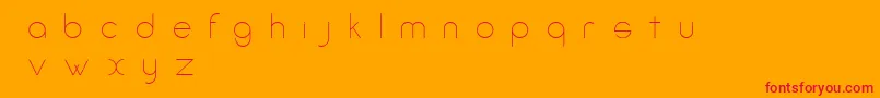 AmorinoBeta-Schriftart – Rote Schriften auf orangefarbenem Hintergrund