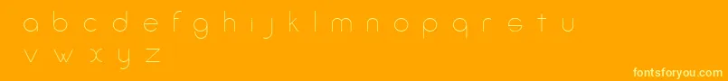 Czcionka AmorinoBeta – żółte czcionki na pomarańczowym tle