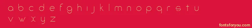 AmorinoBeta Font – Yellow Fonts on Red Background