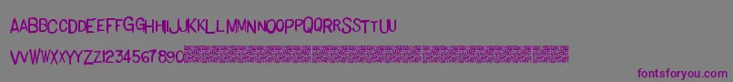 Basichand-fontti – violetit fontit harmaalla taustalla